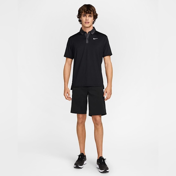 Nike Tour Men's Dri-FIT Contrast Golf Polo Black Small - Picture 1 of 7